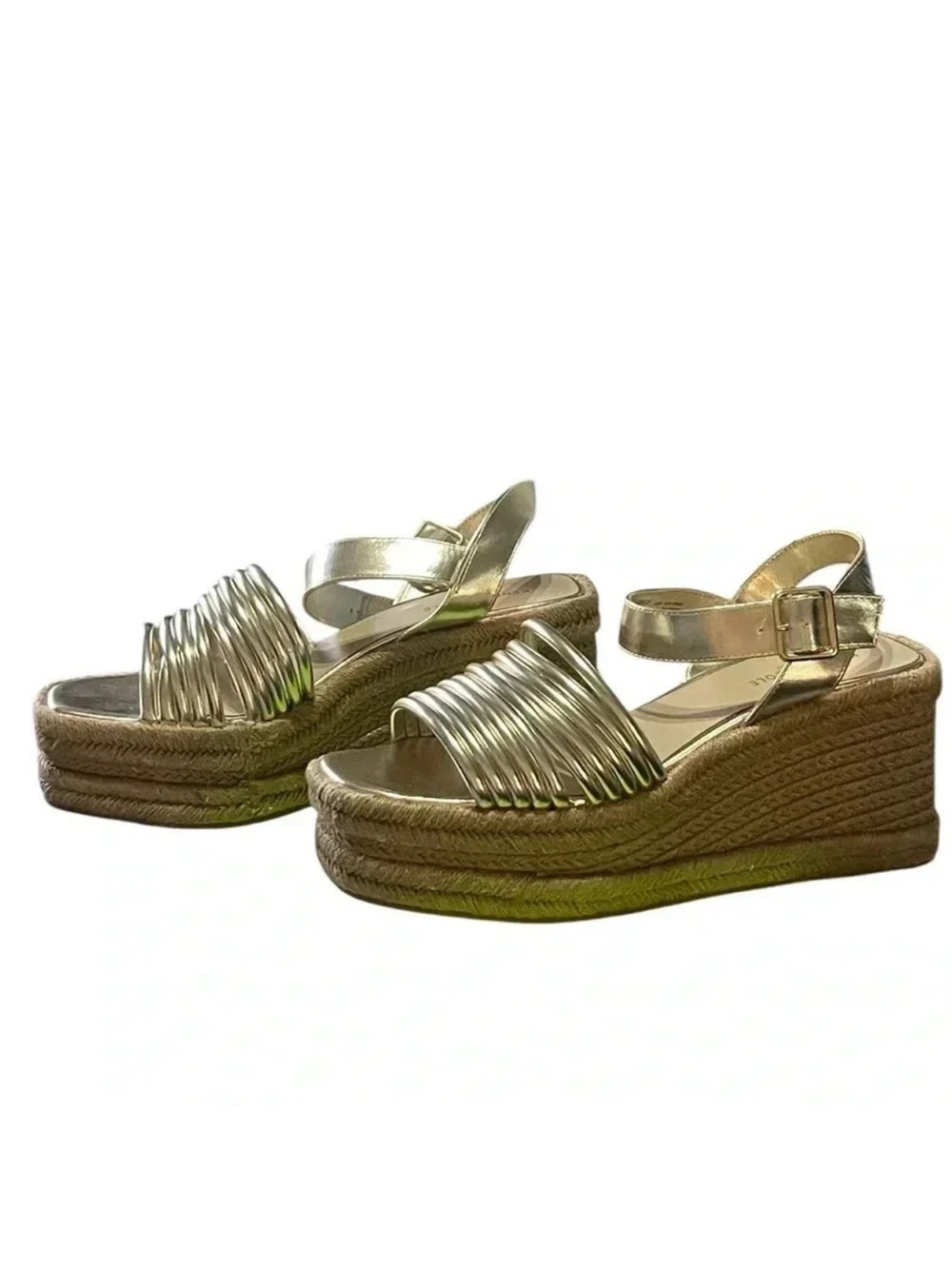 Kenneth Cole NWOT Shelby
Espadrille Wedge Metallic Sandal
Size 11